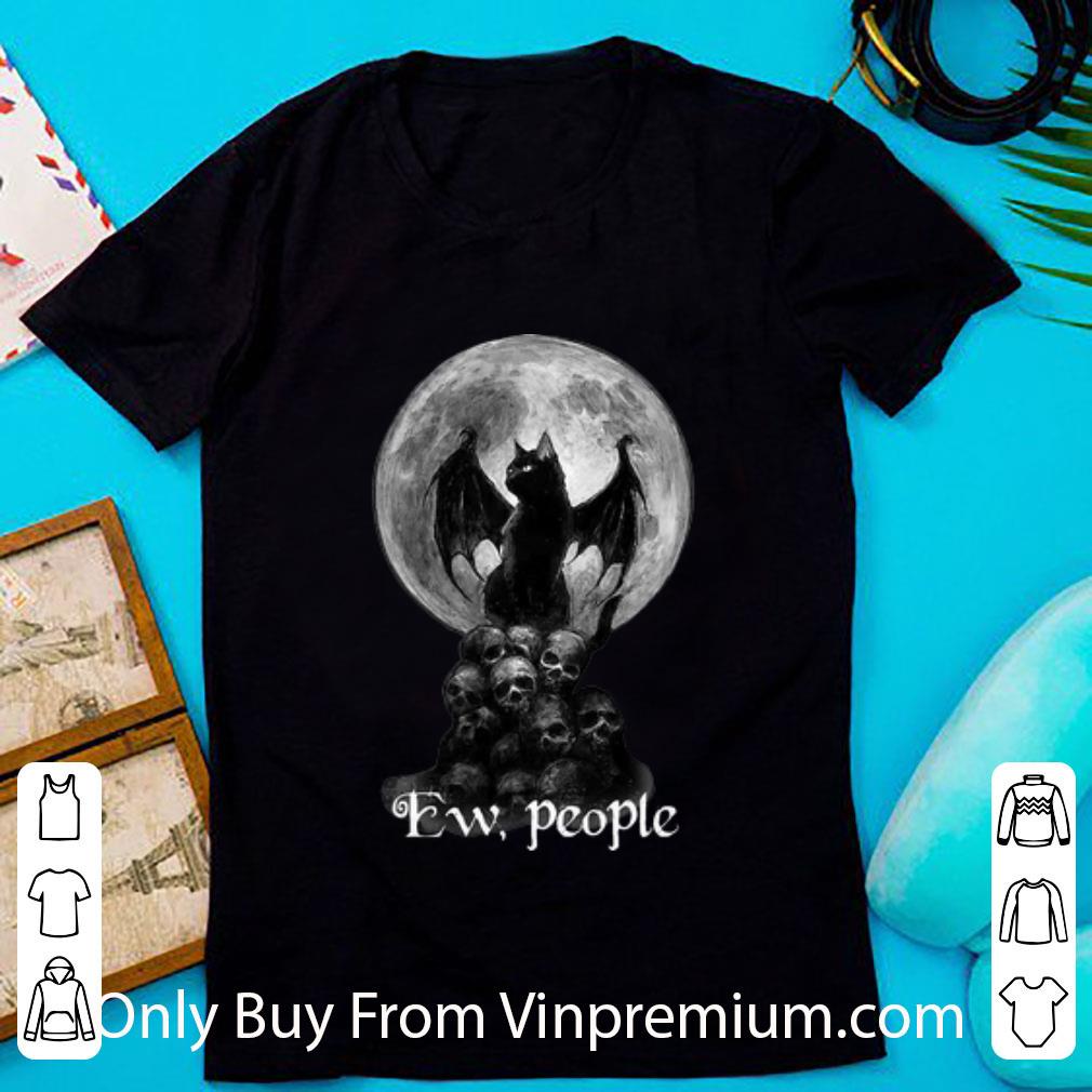 Nice Demon Cat Skulls Moon Ew People shirt 6