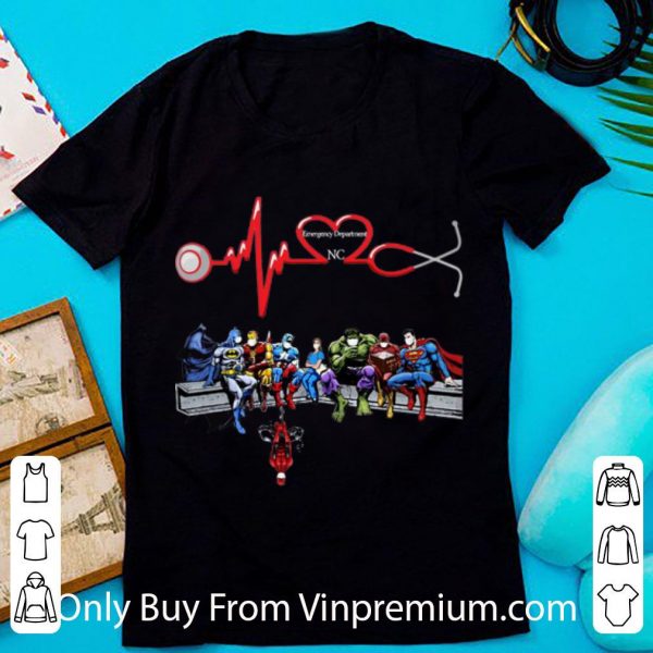 Original Nurse And Super Hero Emergency Department NC shirt 1