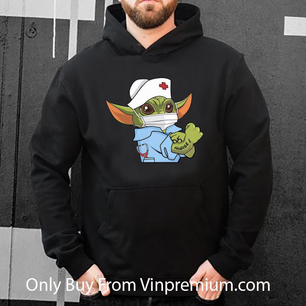 Original Star Wars Baby Yoda Wearing Scrub Nurse shirt 7 Original Star Wars Baby Yoda Wearing Scrub Nurse shirt
