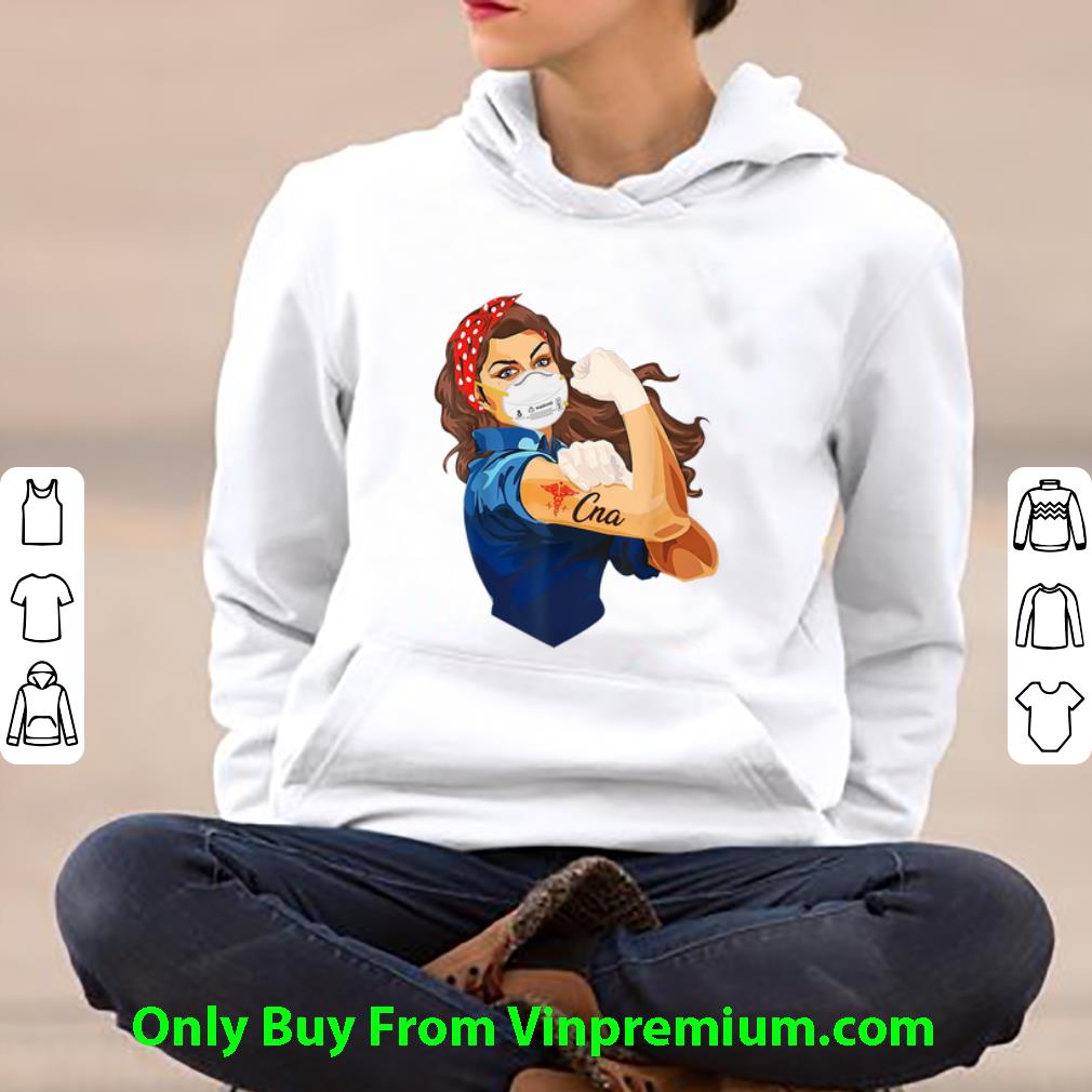 Official Strong Girl Mask Tattoo CNA Nurse shirt