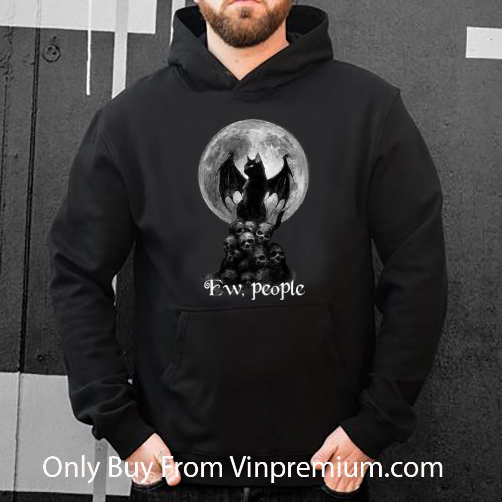 Nice Demon Cat Skulls Moon Ew People shirt