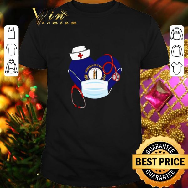 Best Love Nurse heart Kentucky heart shirt 1