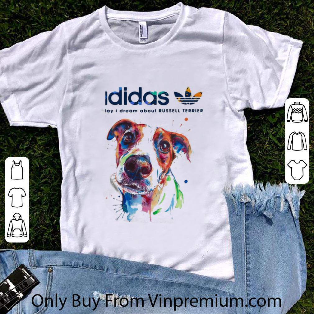 Great Adidas All Day I Dream About Russell Terrier shirt 6