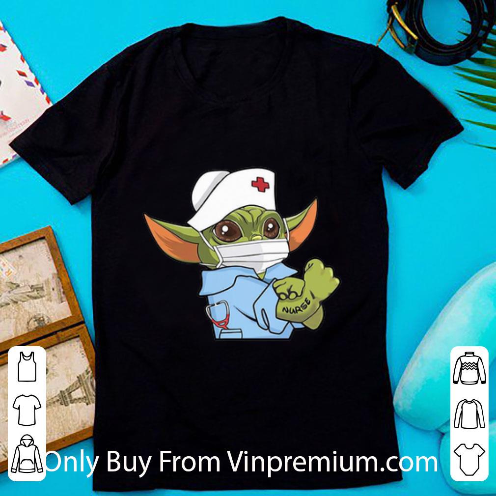 Original Star Wars Baby Yoda Wearing Scrub Nurse shirt Original Star Wars Baby Yoda Wearing Scrub Nurse shirt 1