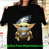 Great Star Wars Baby Yoda Face Mask Hug Philadelphia Eagles shirt 6