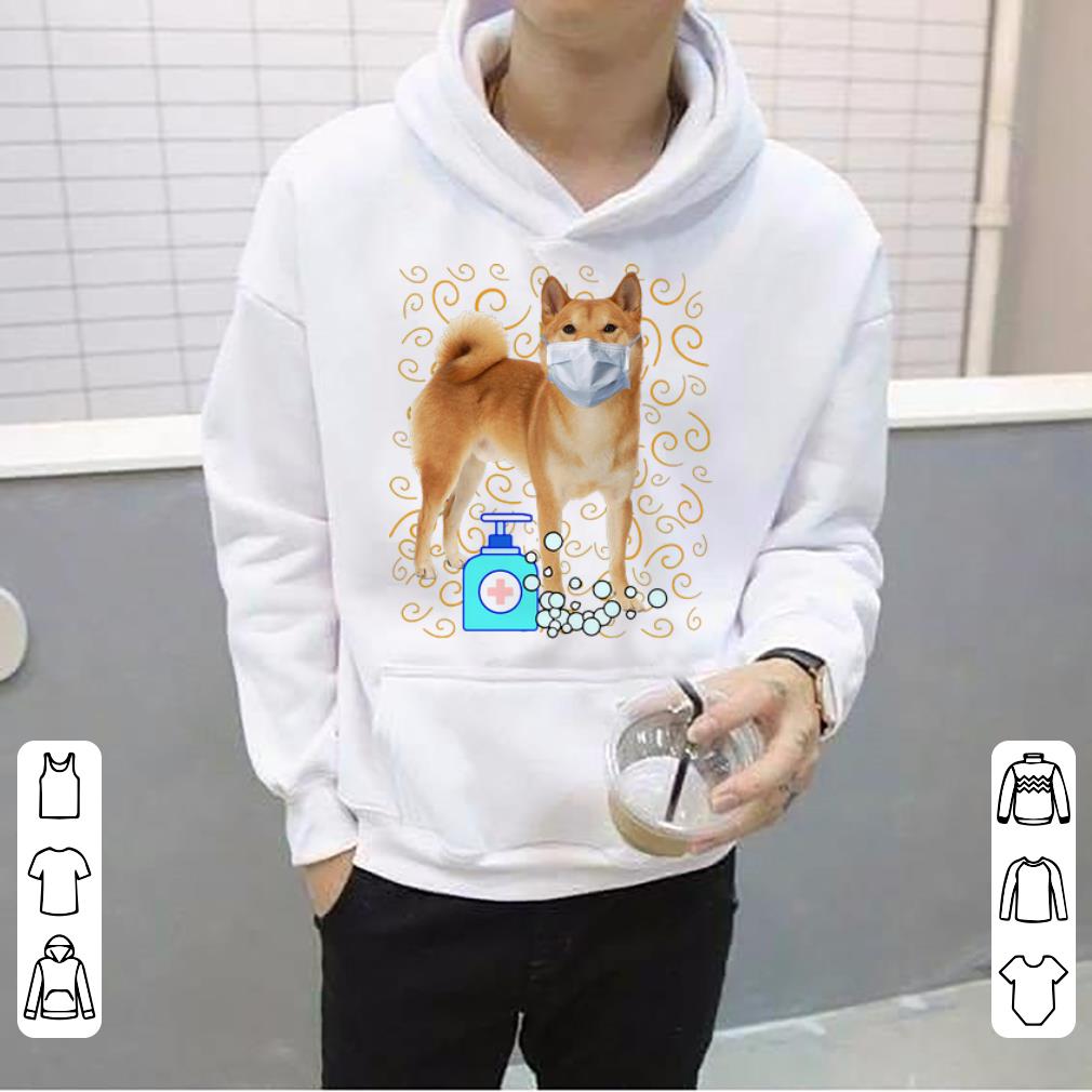 Awesome Shiba Inu Mask Wash Your Hand Survived Coronavirus shirt