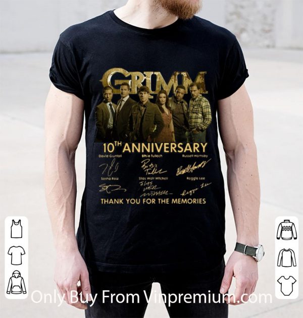 Top Grimm 10th Anniversary Thank You For The Memories Signatures shirt 2