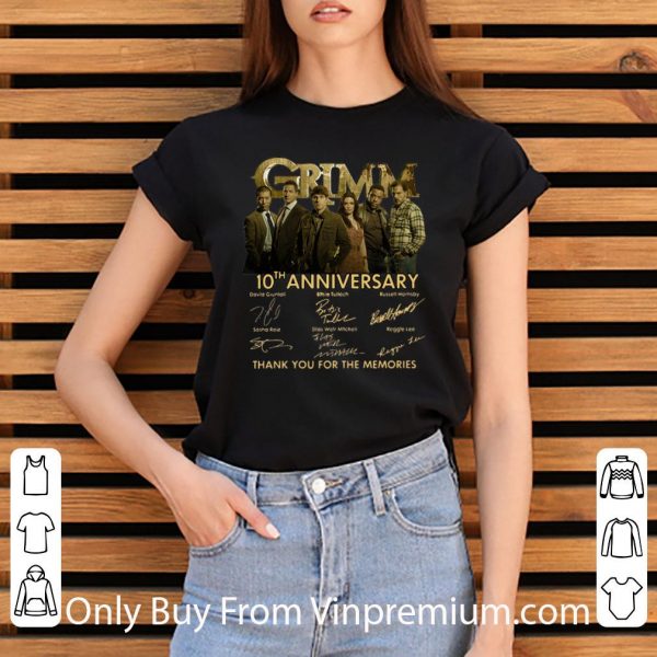 Top Grimm 10th Anniversary Thank You For The Memories Signatures shirt 3