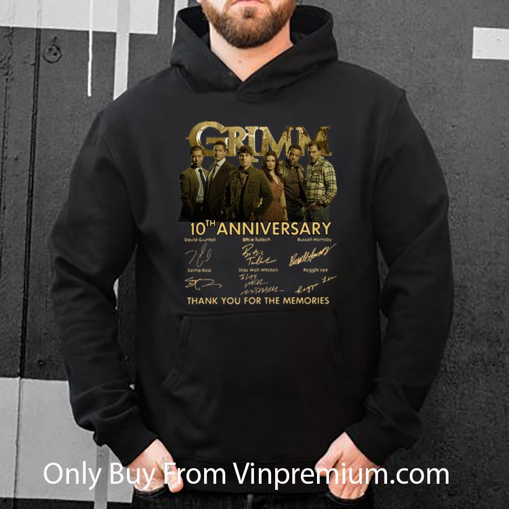 Top Grimm 10th Anniversary Thank You For The Memories Signatures shirt