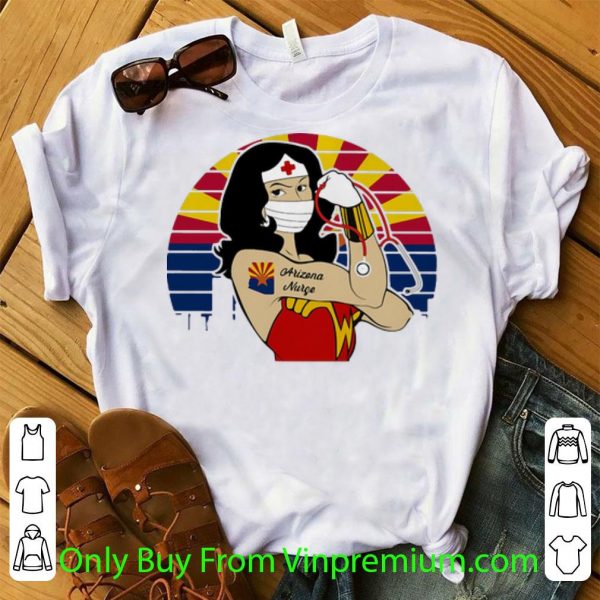 Top Vintage Wonder Woman Tattoos Arizona Nurse Covid-19 shirt 1