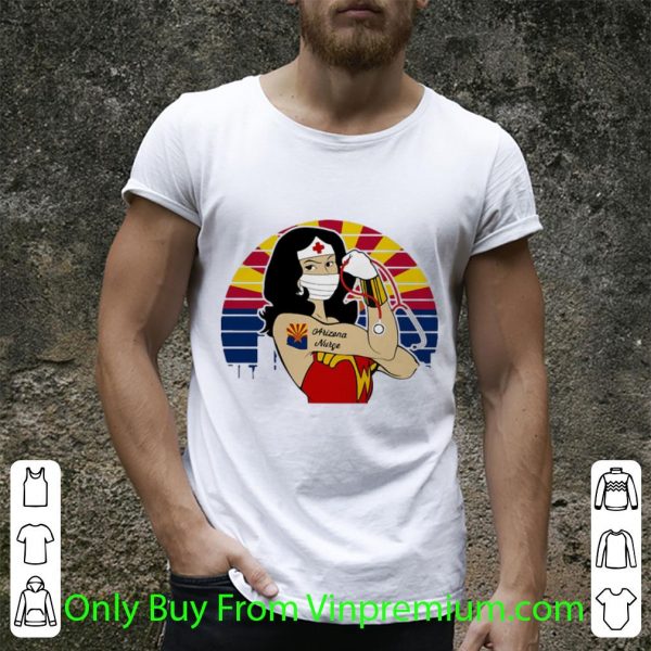 Top Vintage Wonder Woman Tattoos Arizona Nurse Covid-19 shirt 2