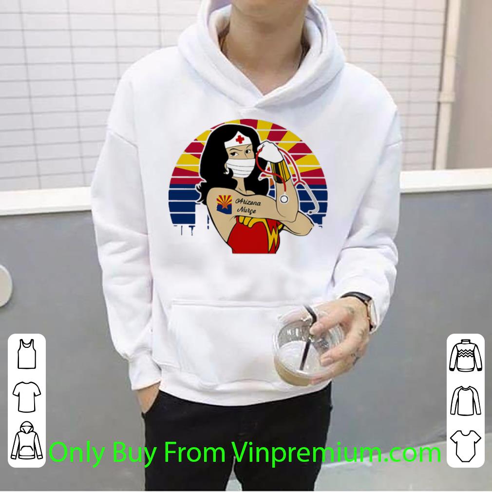 Top Vintage Wonder Woman Tattoos Arizona Nurse Covid-19 shirt