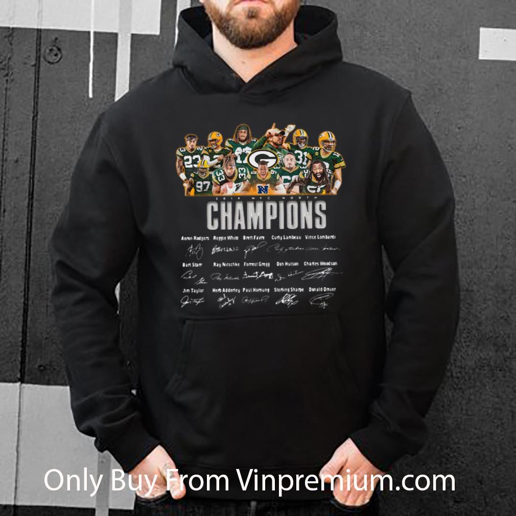 Nice Green Bay Packers 2019 NFC North Champions Signatures shirt