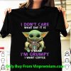Great Baby Yoda I Don't Care What Day It Is I Want Coffee Starbucks shirt 6