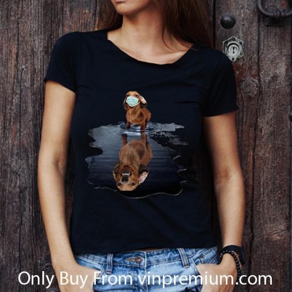 Awesome Dachshund Face Mask Water Reflection shirt 3