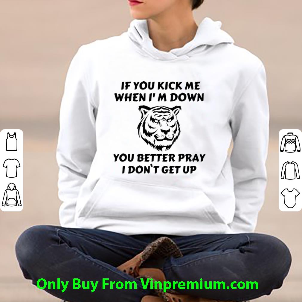 Hot Tiger If You Kick Me When I’m Down You Better Pray I Don’t Get Up shirt