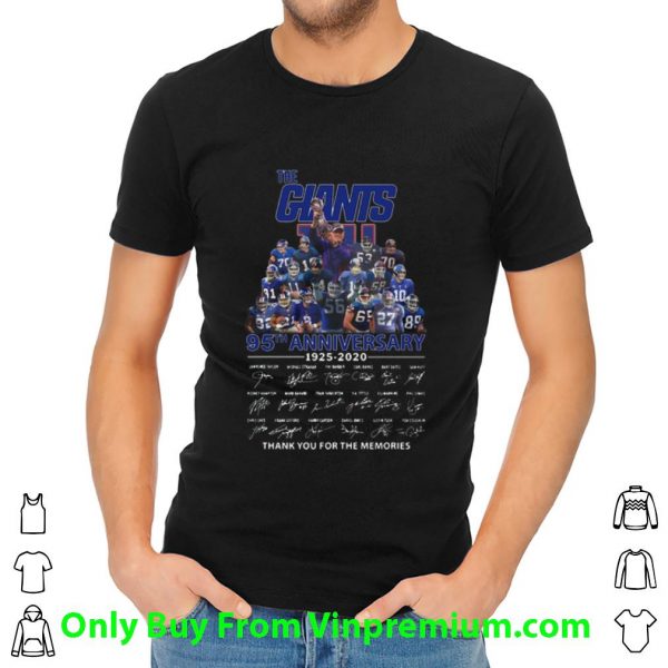 Great The New York Giants 95th Anniversary Thank You For The Memories shirt 2