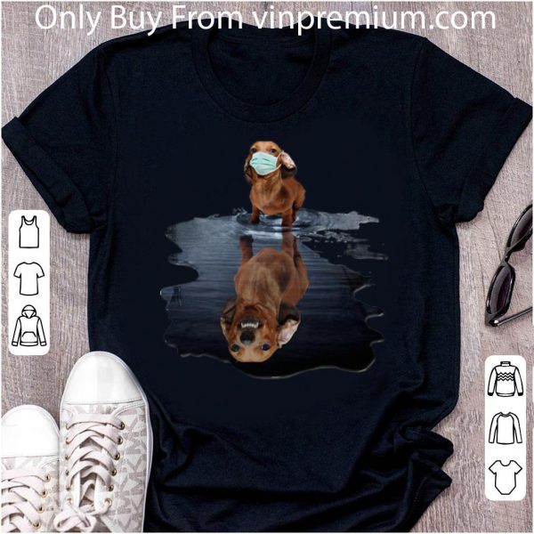 Awesome Dachshund Face Mask Water Reflection shirt 1