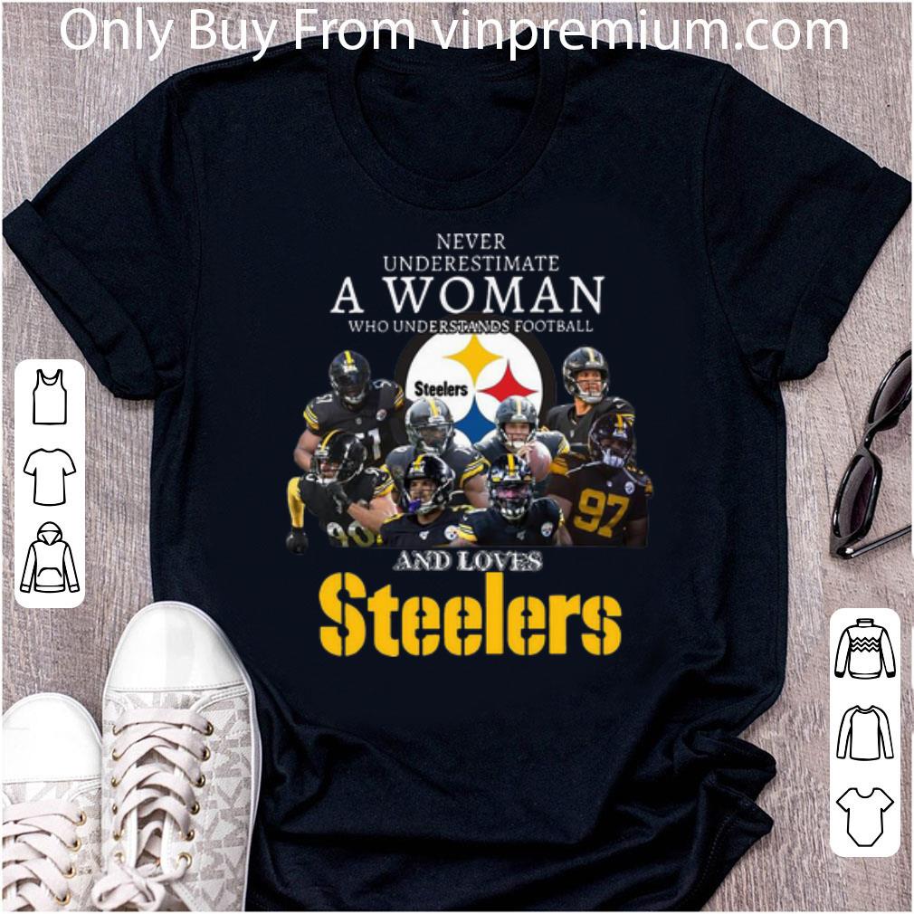 Top Never Underestimate A Woman Who Understands Football And Loves Steelers shirt 6