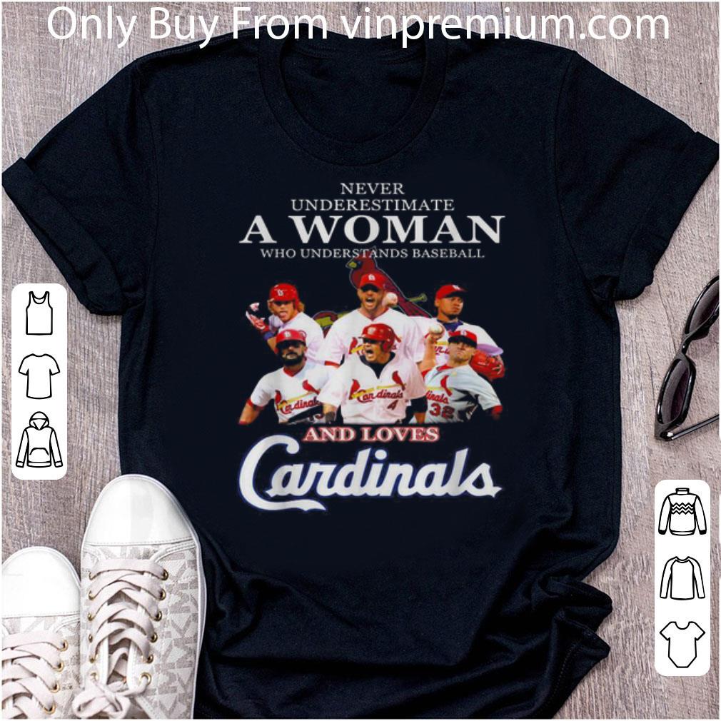 Great Never Underestimate A Woman Who Understands St. Louis Cardinals shirt 7