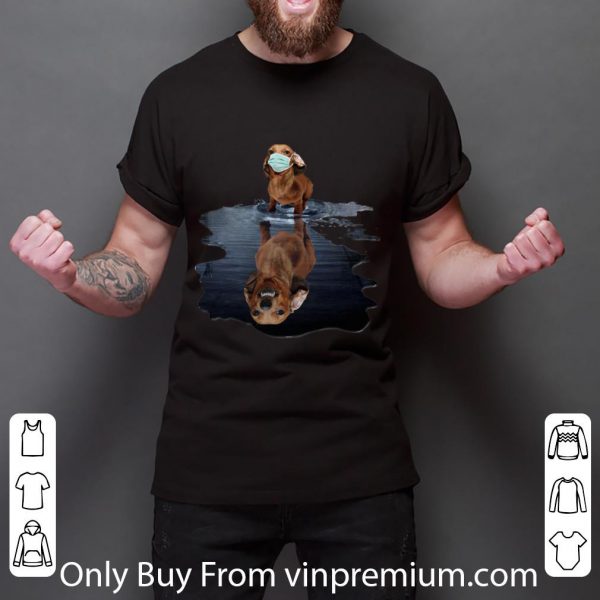 Awesome Dachshund Face Mask Water Reflection shirt 2