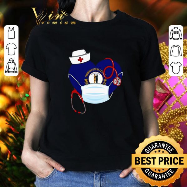 Best Love Nurse heart Kentucky heart shirt 2