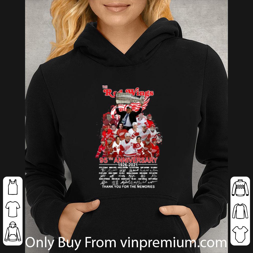 Top The Red Wings 95th Anniversary Thank You For The Memories Signature shirt