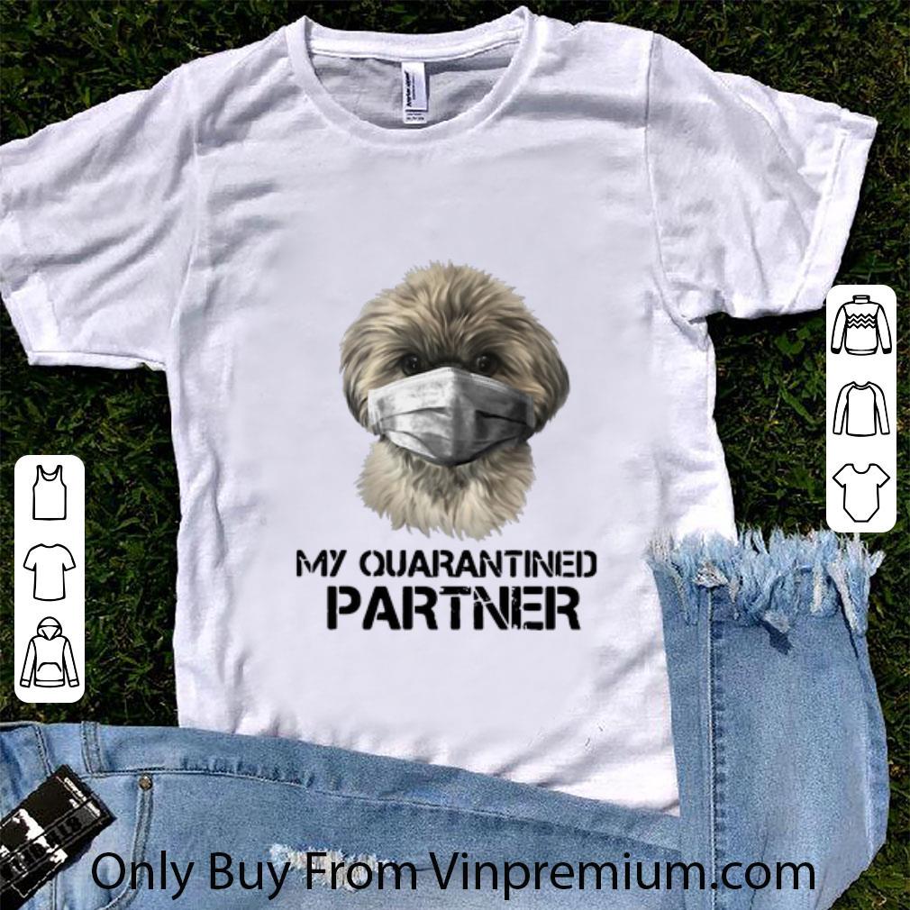 Official Shih Tzu Face Mask My Quarantined Partner Covid-19 shirt 6