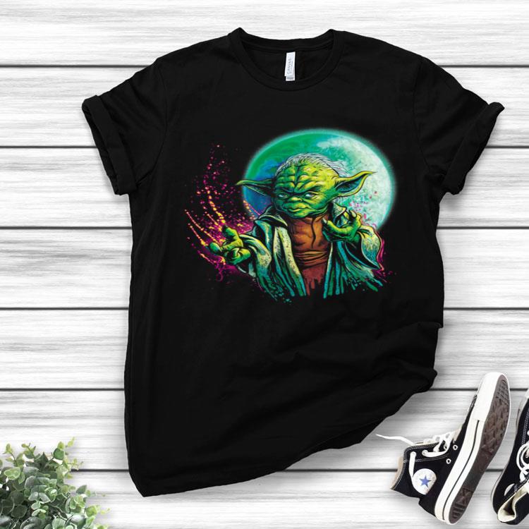 Star Wars Yoda Using The Force Portrait Shirt