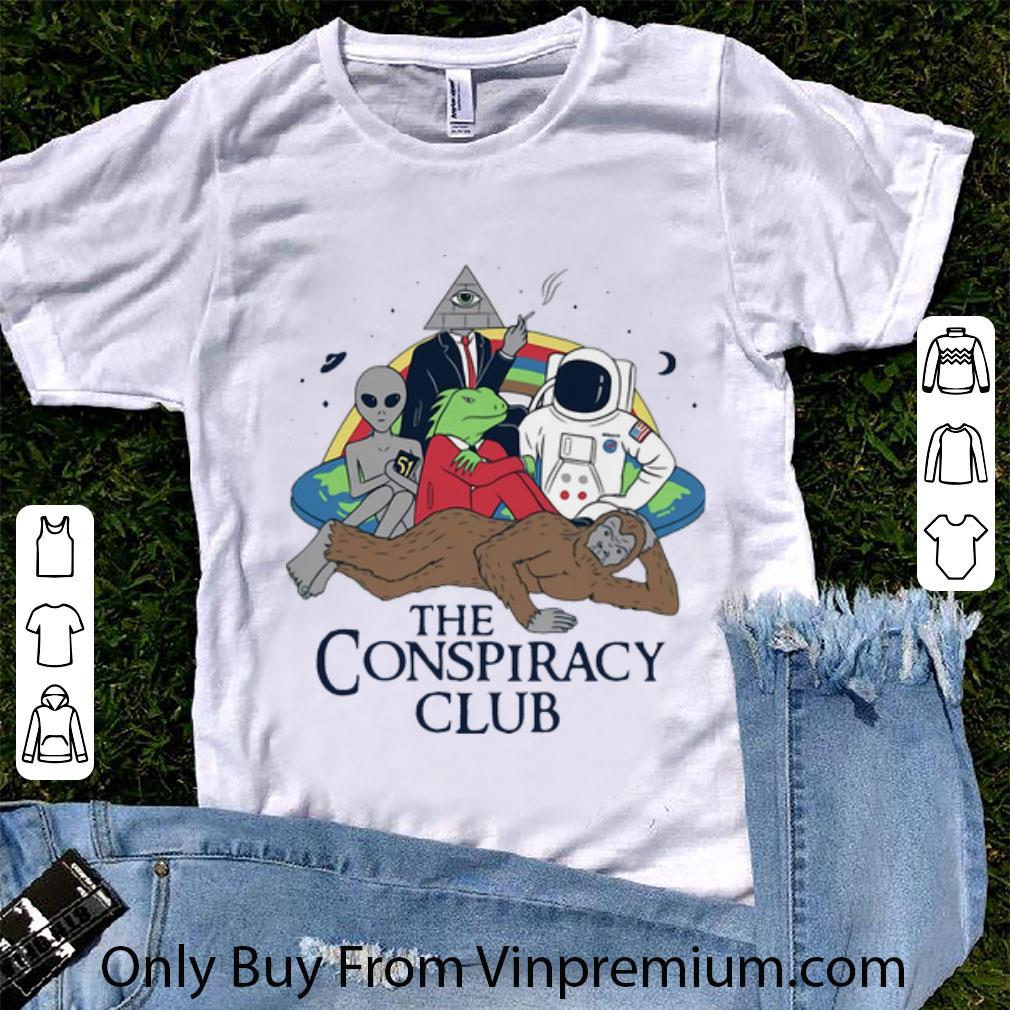 Original The Conspiracy Club Alien Big Foot Astronaut shirt 7