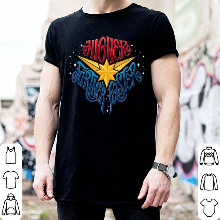 Captain Marvel Higher Further Faster Star Shirt