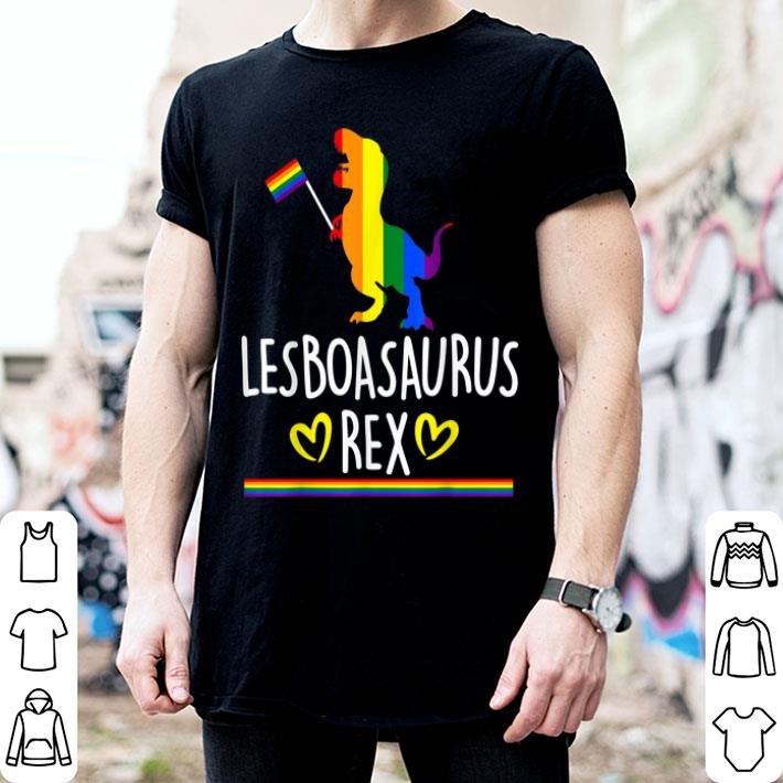 Lesboasaurus Rex Lesbian Dinosaur Pride LGBT Rainbow Shirt