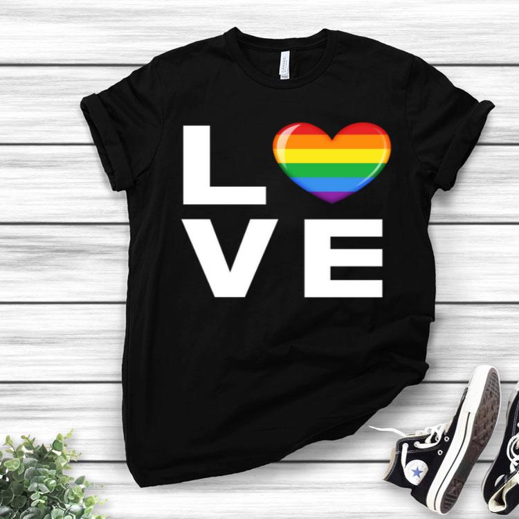 LGBT Love Rainbow Heart Gay Pride Shirt