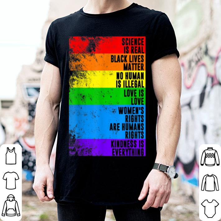 Distressed Science Is Real Black Lives Matter Pride T Shirt