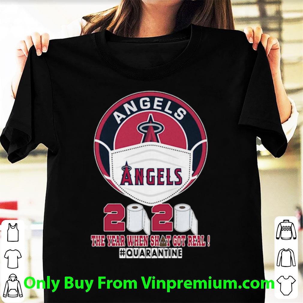 Nice Los Angeles Angels Mask 2020 #Quarantined Covid-19 shirt 7