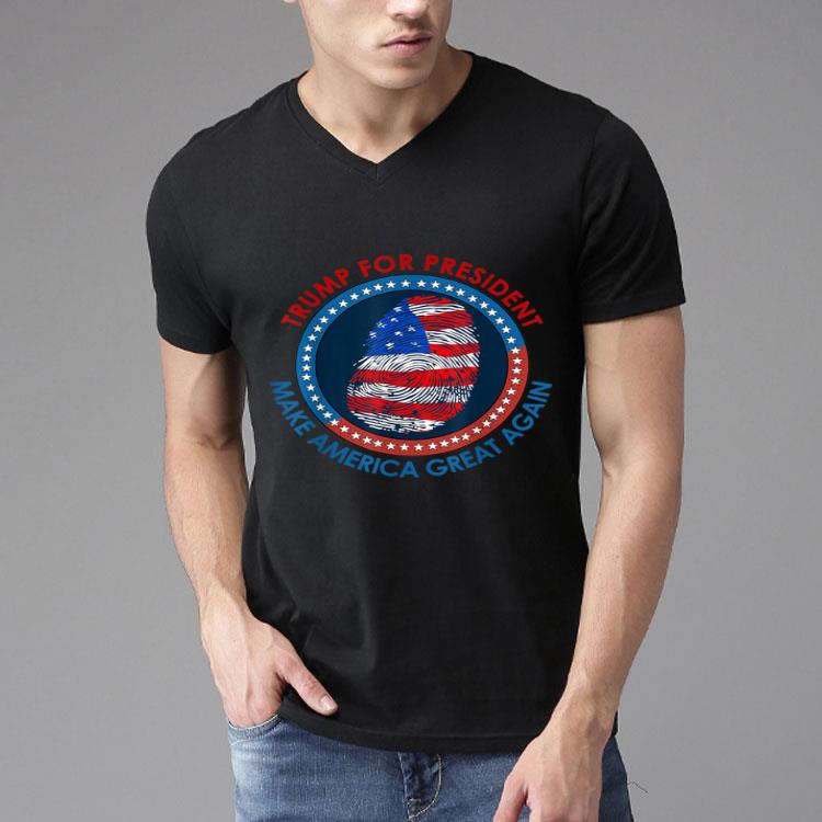 Donald Trump For President With American Fingerprint Gift Shirt