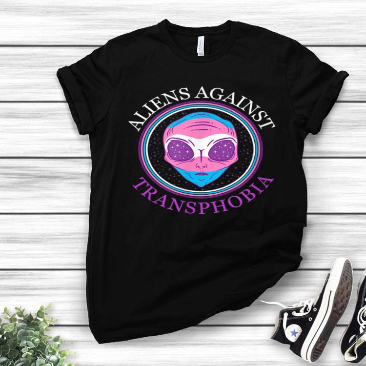 Aliens Against Transphobia Transgender Pride Gay LGBTQ LGBT Shirt