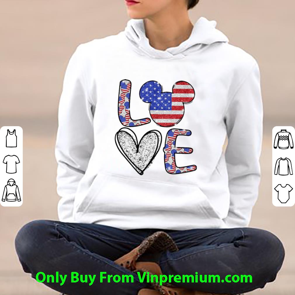 Top Love Mickey Mouse Independence Day shirt