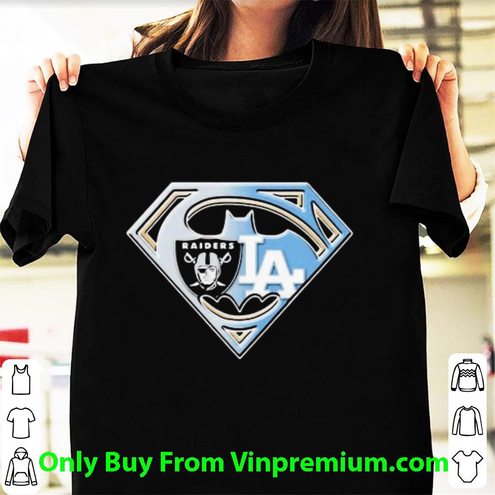 Top Superman Oakland Raiders And Los Angeles Dodgers shirt 6