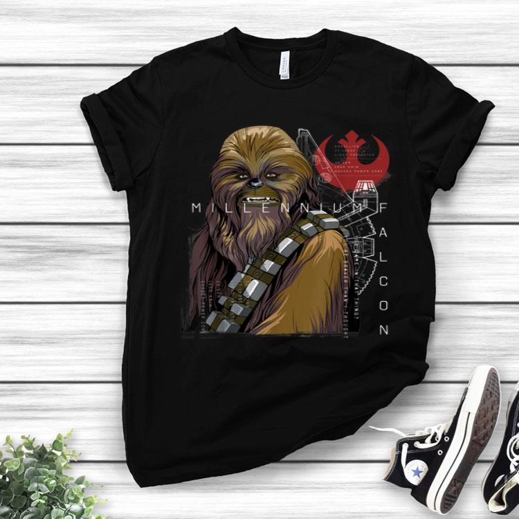 Star Wars Chewbacca Portrait Millennium Falcon Background Shirt