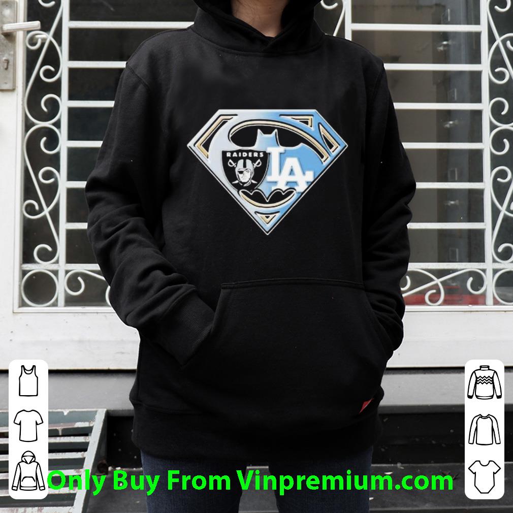 Top Superman Oakland Raiders And Los Angeles Dodgers shirt