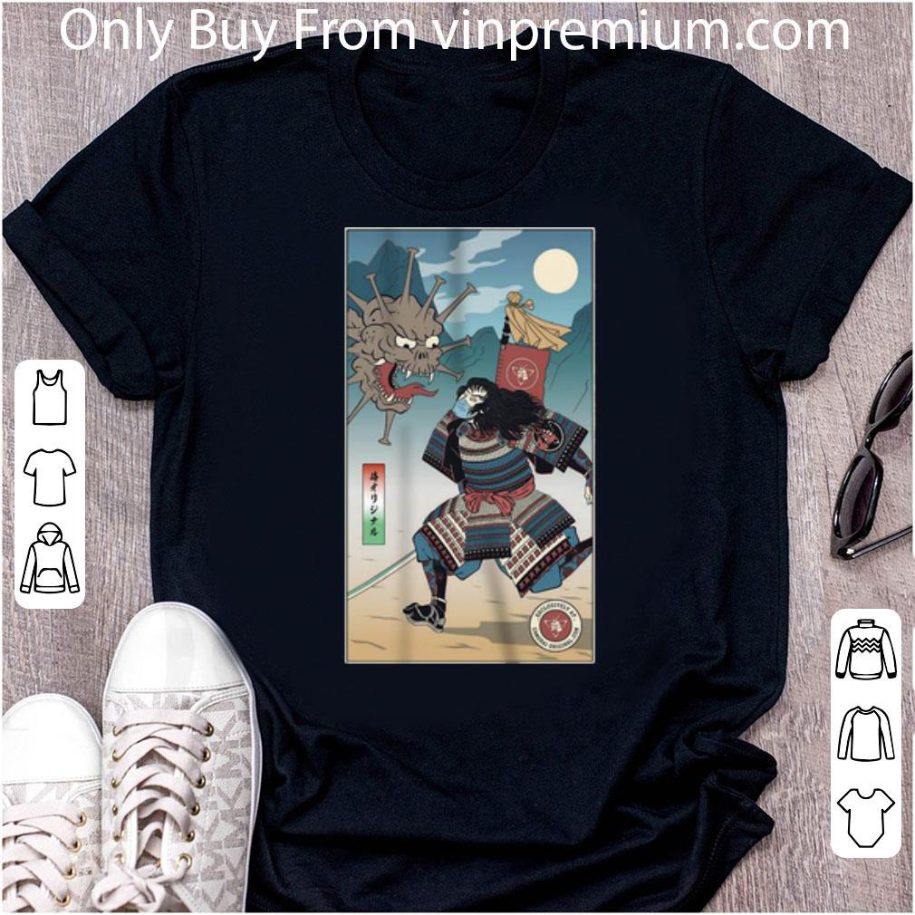 Nice Samurai Face Mask Fight Coronavirus Demon shirt 6