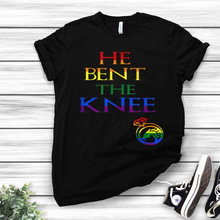 He Bent The Knee Gay and Lesbian LGBT Wedding Bachelor Party Shirt