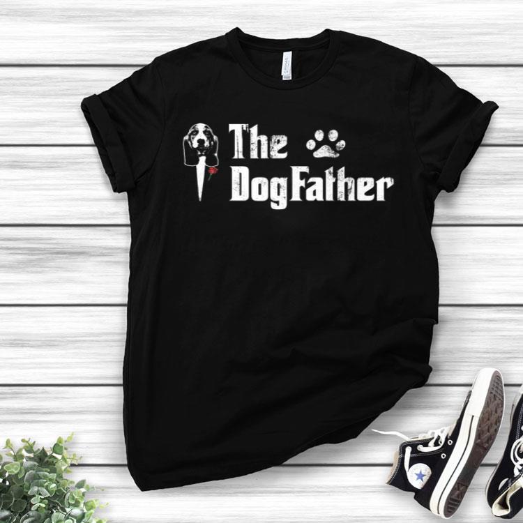 Mens The Dogfather Basset Hound Dog Dad Father's Day Gift Shirt