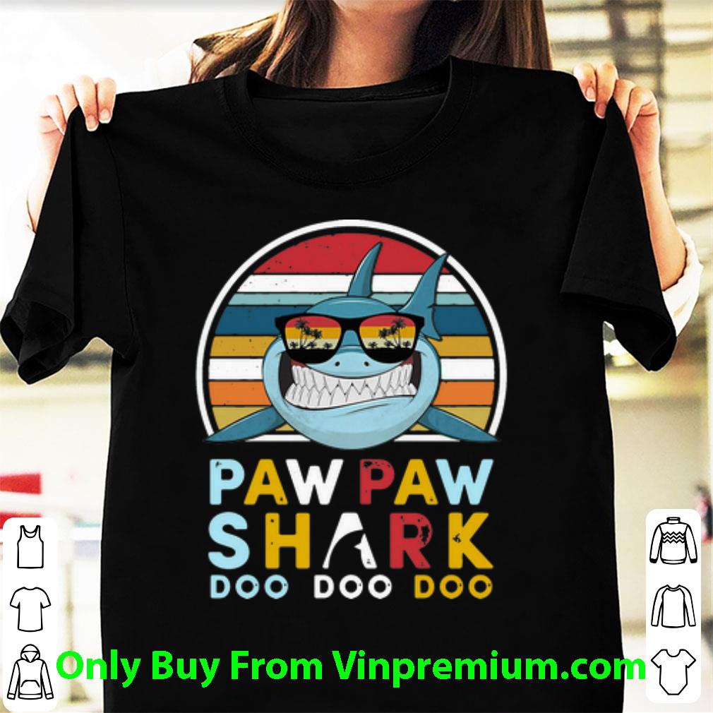 Original Vintage Paw Paw Shark Doo Doo Doo Father's Day shirt 7