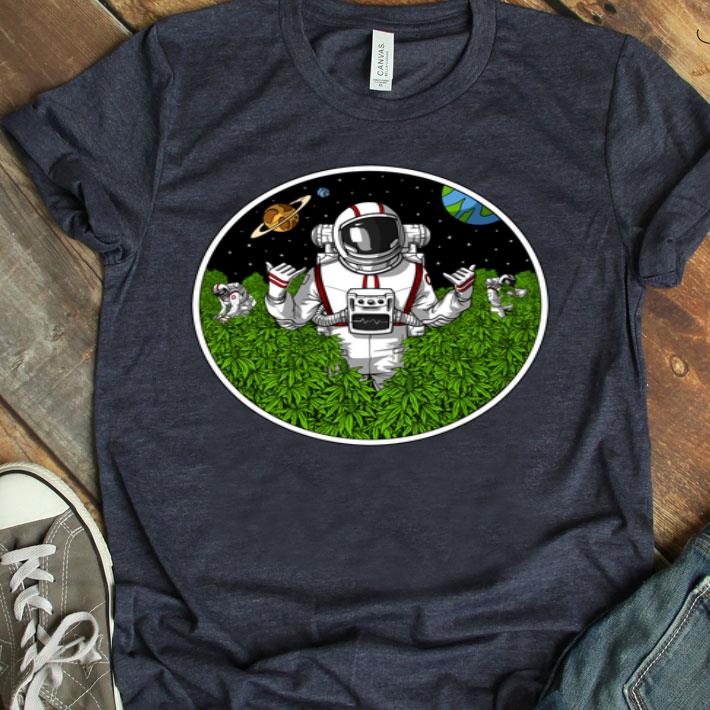 Space Astronaut Weed Stoner Psychedelic Cannabis Marijuana Shirt