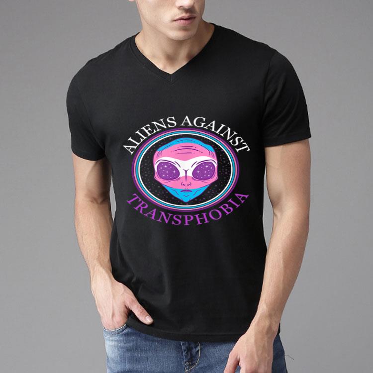 Aliens Against Transphobia Transgender Pride Gay LGBTQ LGBT Shirt