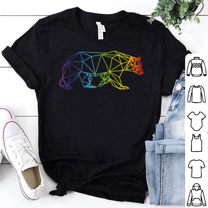 Geometric Bear Rainbow Flag Gay Shirt