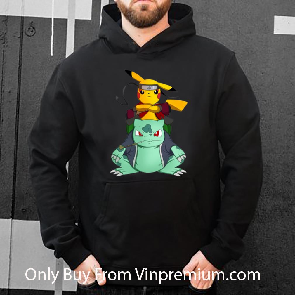 Original Pikachu Naruto Parody Bulbasaur Pokemon shirt