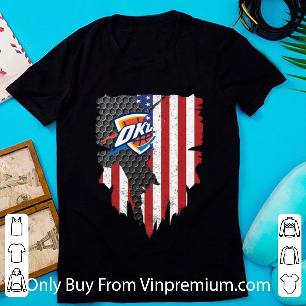 Nice Oklahoma City Thunder American Flag shirt 7